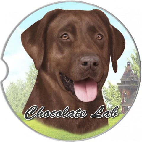 Labrador Chocolate Sandstone Absorbent Dog Breed Car Coaster