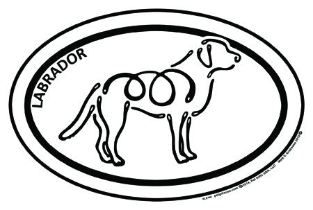 Labrador Retriever Euro K Lines Dog Car Magnet