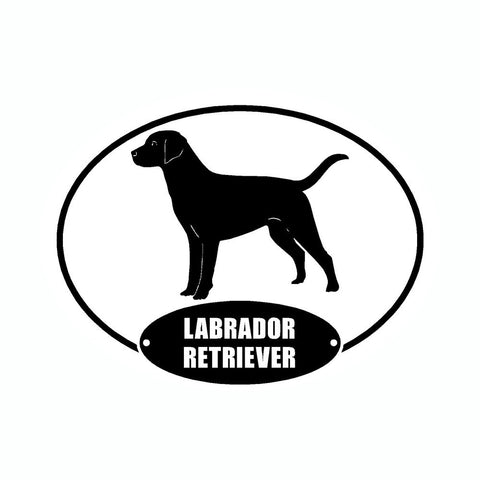 Labrador Retriever Euro Vinyl Dog Car Sticker