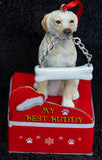 Labrador Yellow Statue Best Buddy Christmas Ornament