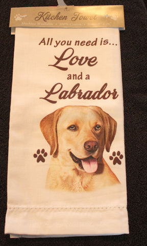 Labrador Yellow Dish Towel