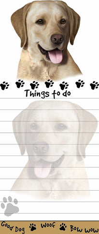 Labrador Yellow List Stationery Notepad