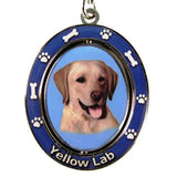 Labrador Retriever Yellow Dog Spinning Keychain