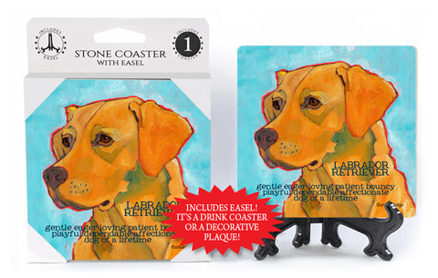 Labrador Yellow Dog Ursula Dodge Drink Coaster