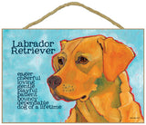 Labrador Yellow Ursula Dodge Wood Dog Sign