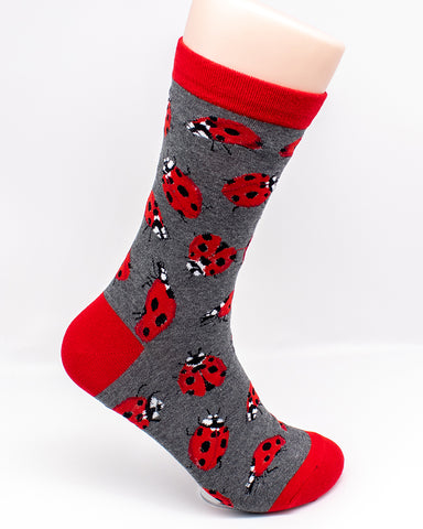 Lady Bugs Insect Novelty Socks