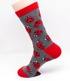 Lady Bugs Insect Novelty Socks