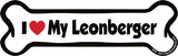 I Love My Leonberger Dog Bone Magnet