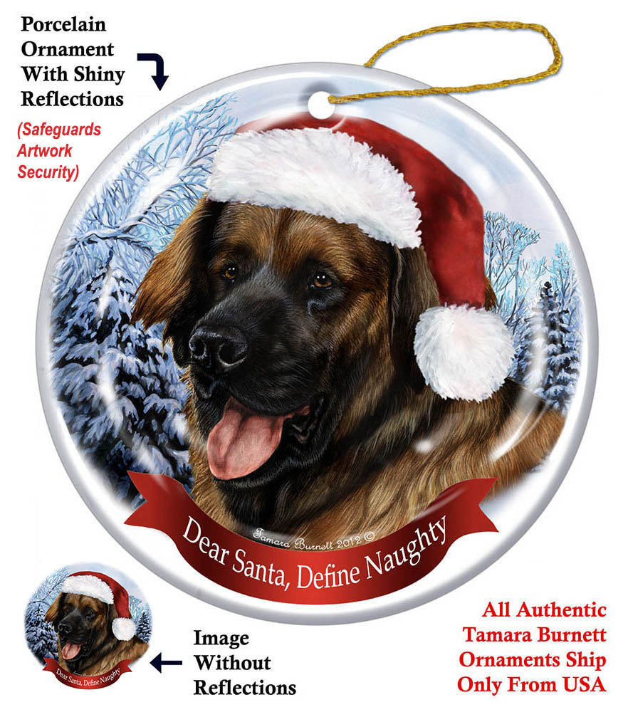 Leonberger Howliday Dog Christmas Magnet
