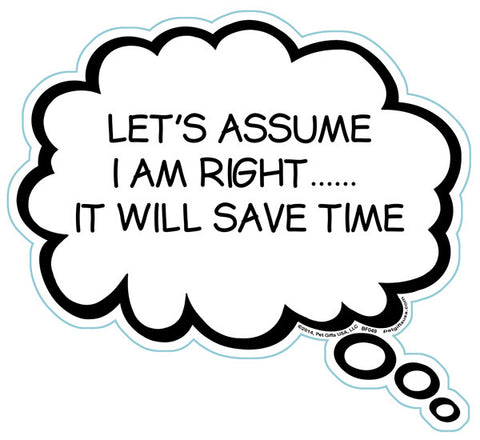 Let's Assume I'm Right...It Will Save Time Brain Fart Car Magnet