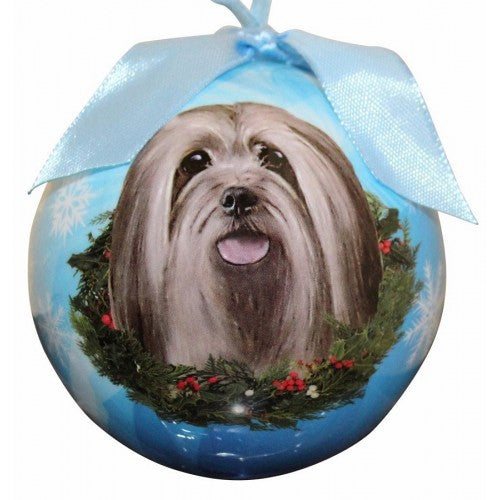Lhasa Apso Shatterproof Dog Breed Christmas Ornament
