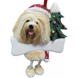 Dangling Leg Lhasa Apso Dog Christmas Ornament