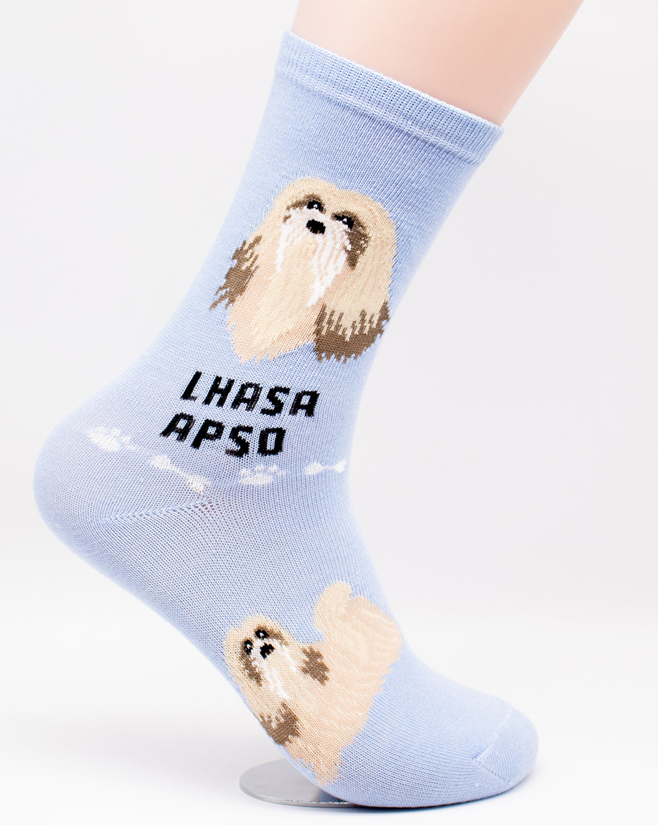 Lhasa Apso Dog Breed Foozy Novelty Socks