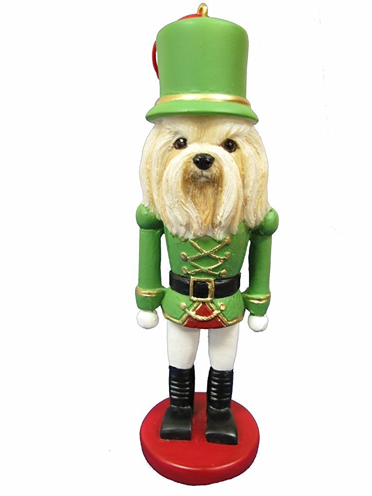 Lhasa Apso Dog Toy Soldier Nutcracker Christmas Ornament