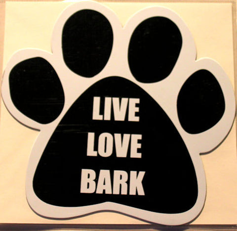 Live Love Bark Paw Magnet