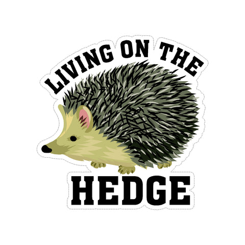 Living On The Hedge Hedgehog Vinyl Car Sticker