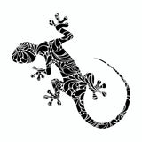 Gecko Lizard Black Tribal Vinyl Car Sticker