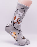 Llama Farm Animal Novelty Socks Gray