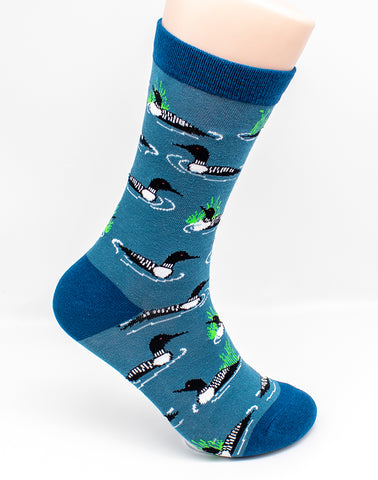 Loon Bird Novelty Socks