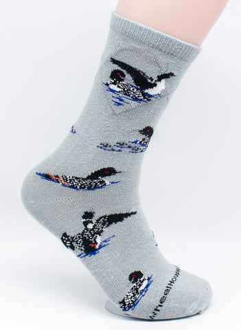 Loon Bird Novelty Socks