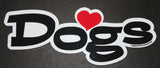 Love Dogs Dog Word Car Magnet
