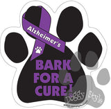 Bark For A Cure Alzheimer's Disease Dog Paw Magnet