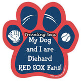 My Dog And I Are Diehard Red Sox Fans Baseball Paw Magnet