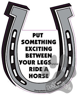 Put Something Exciting Between Your Legs, Ride A Horse Chompin' Horsehoe Magnet