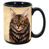 Faithful Friends Maine Coon Brown Tabby Cat Dog Breed Coffee Mug