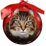 Maine Coon Cat Breed Shatterproof Christmas Ornament