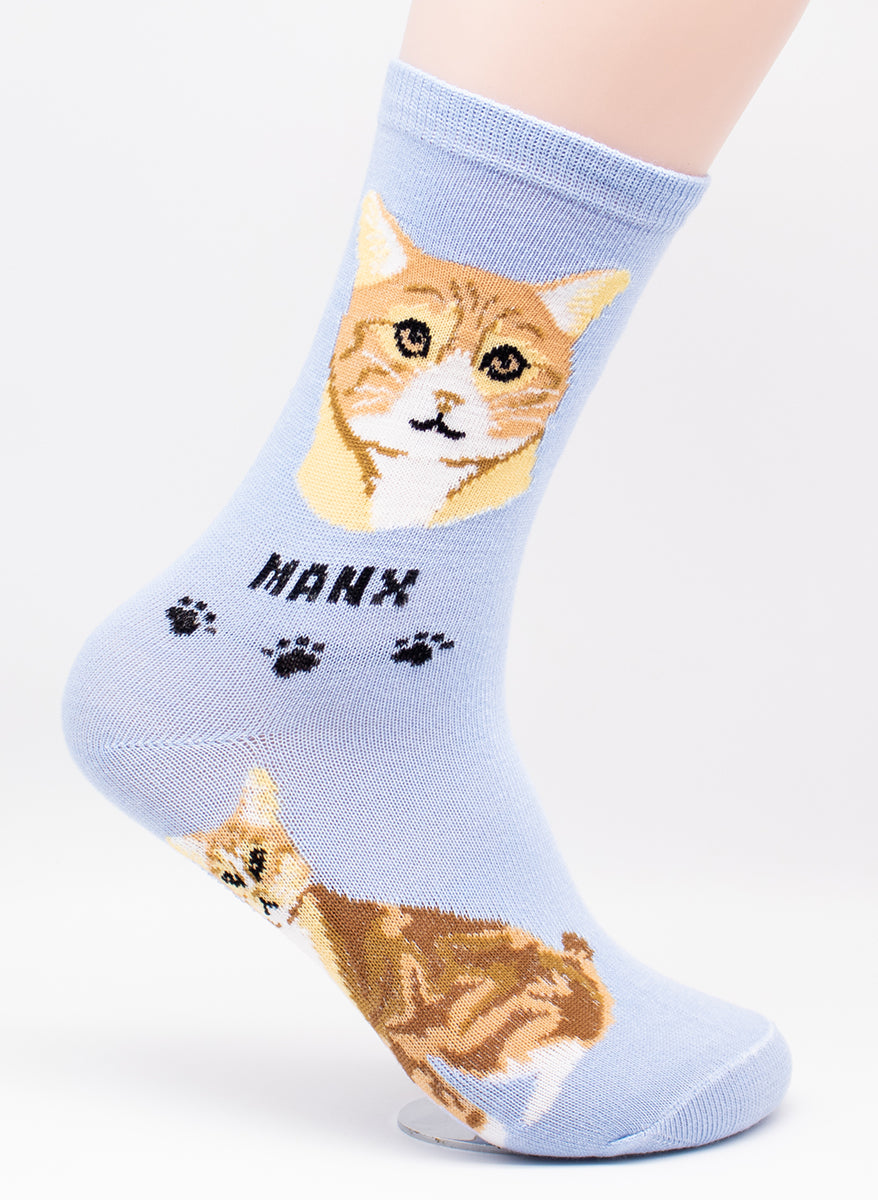 Manx Socks Cat Breed Foozy Novelty Socks