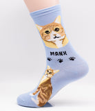 Manx Socks Cat Breed Foozy Novelty Socks