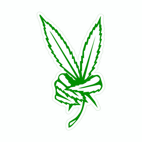Marijuana Peace Leaf Vinyl Car Sticker