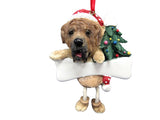 Dangling Leg Mastiff Dog Christmas Ornament