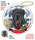 Mastiff Neopolitan Blue Howliday Dog Christmas Ornament