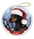 Miniature Pinscher Min Pin Black Howliday Dog Christmas Ornament