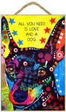 Miniature Pinscher All You Need Is Love And A Dog Dean Russo Wood Dog Sign