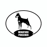 Miniature Pinscher Min Pin Euro Vinyl Dog Car Sticker