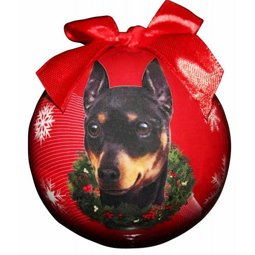 Miniature Pinscher Min Pin Shatterproof Dog Breed Christmas Ornament