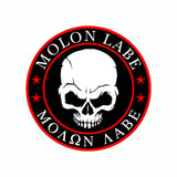 Molon Labe Skull Black Come And Take It 2nd Amendment Car Sticker