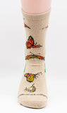 Monarch Butterfly Assorted Insect Novelty Socks Medium