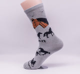 Morgan Quarter White Assorted Horse Farm Animal Novelty Socks