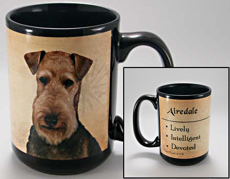 Faithful Friends Airedale Terrier Dog Breed Coffee Mug