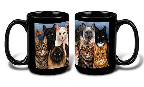 Faithful Friends Menagerie of Cats Breed Coffee Mug