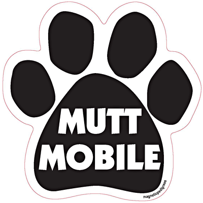 Mutt Mobile Dog Paw Magnet
