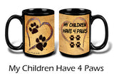 Faithful Friends My Children Have Four Paws Dog 15oz Coffee Mug Cup