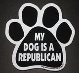 My Dog Is A Republican Dog Paw Magnet