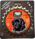 Newfoundland Newfie Dog Bottle Ninja Stainless Steel Opener Magnet