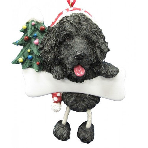 Dangling Leg Newfoundland Dog Christmas Ornament
