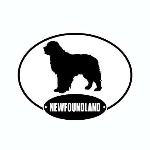 Newfoundland Newfie Euro Vinyl Dog Car Sticker